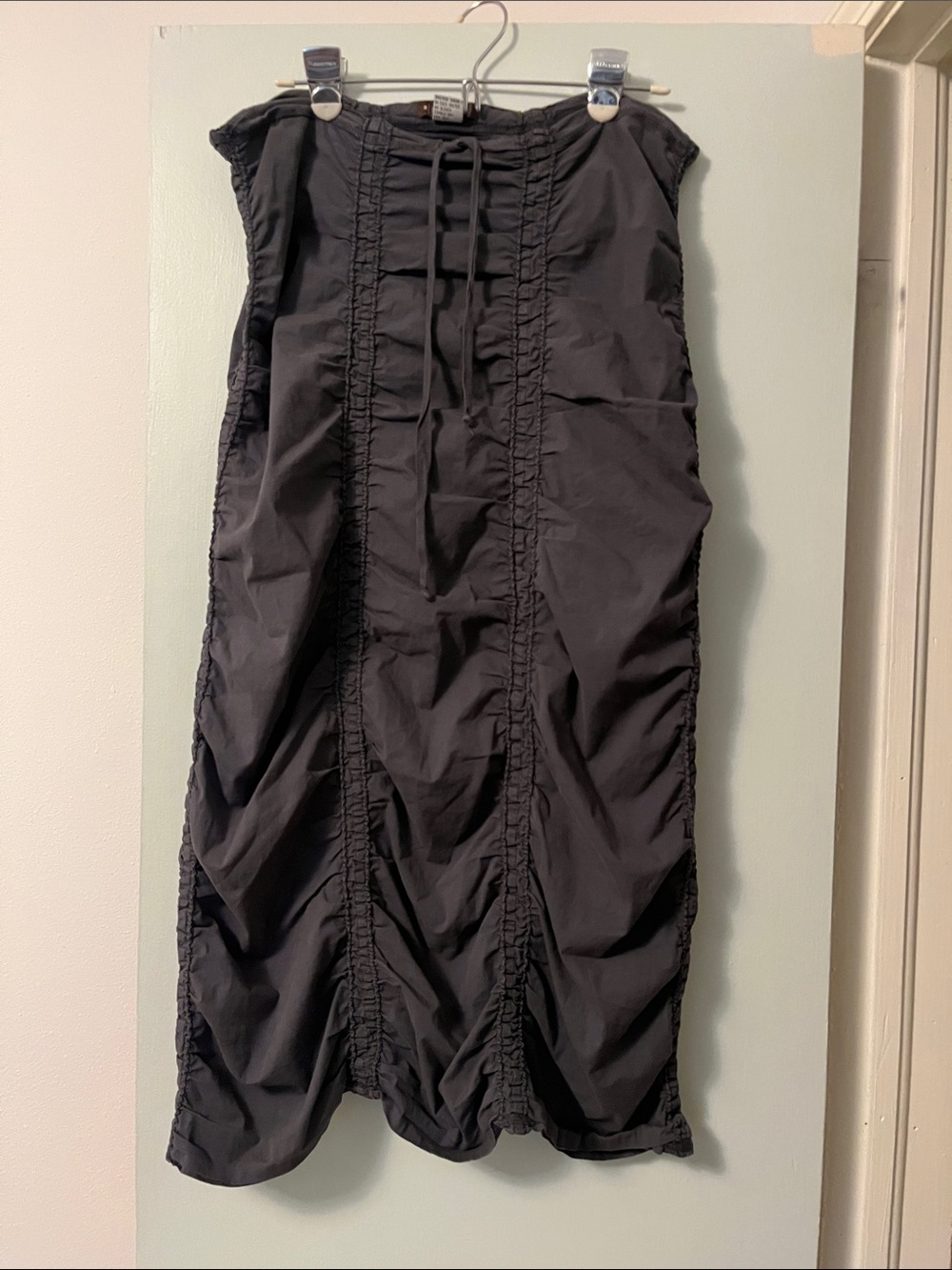 XCVI Black Ruched Midi Tube Dress